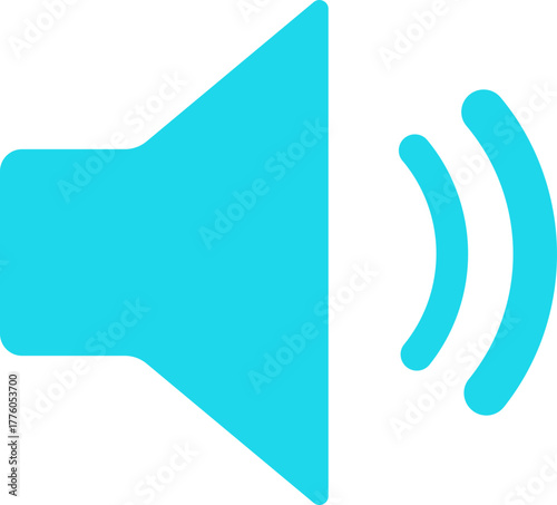 Volume Icon. Loudspeaker Mute and unmute volume sound flat vector icons for video apps and websites. Speaker volume icon -audio voice sound symbol media music. Simple black line flat glyph vector.