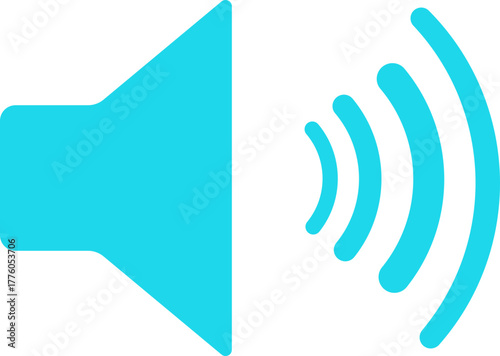 Volume Icon. Loudspeaker Mute and unmute volume sound flat vector icons for video apps and websites. Speaker volume icon -audio voice sound symbol media music. Simple black line flat glyph vector.