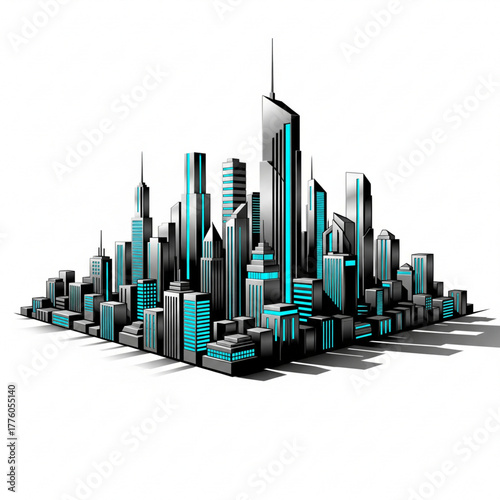 a futuristic city skyline