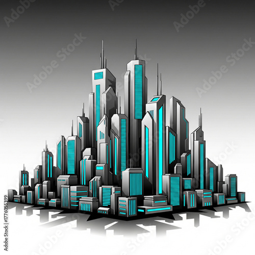 a futuristic city skyline