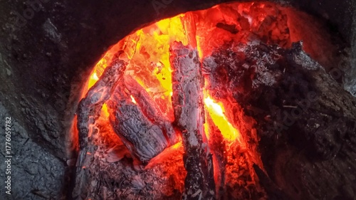 Wallpaper Mural burning earth in fire Torontodigital.ca