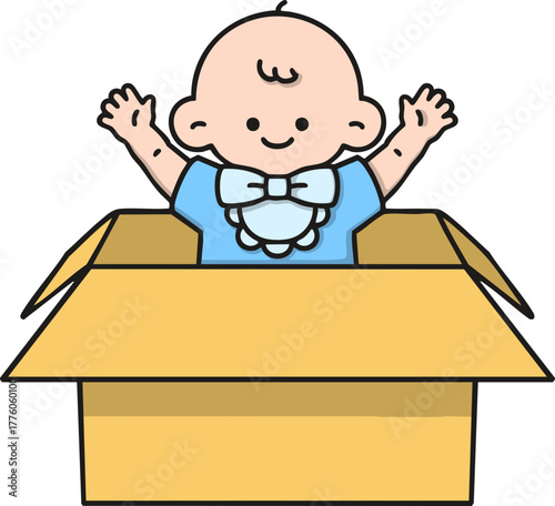 a baby in a box