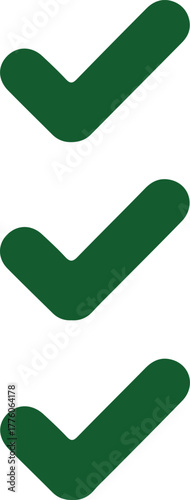 Illustration of Checklist Icon White Paper with Green Check Marks on Transparent Background Isolated for Mobile App Design