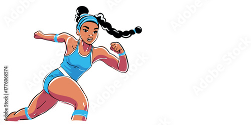 vector illustration perseverance and strength banner, copy space