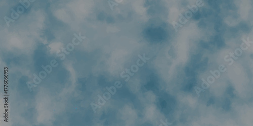 Clear summer blue sky with fluffy white clouds, a serene cloudscape in the bright daylight atmosphere