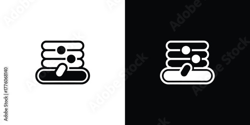 Sleep Mask Icon in Black and White, Comfort, Relaxation, Eye Cover