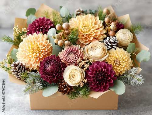 a bouquet of Christmas holi...