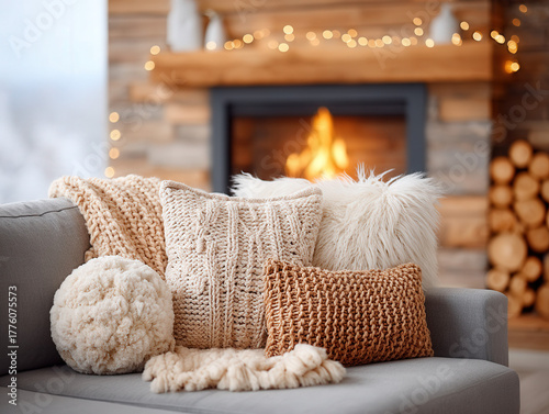cozy fireplace interior