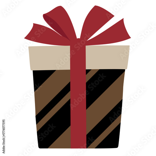 赤いリボンのついたプレゼントのイラスト