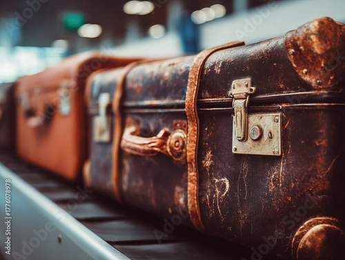 Luggage circulating on an a...