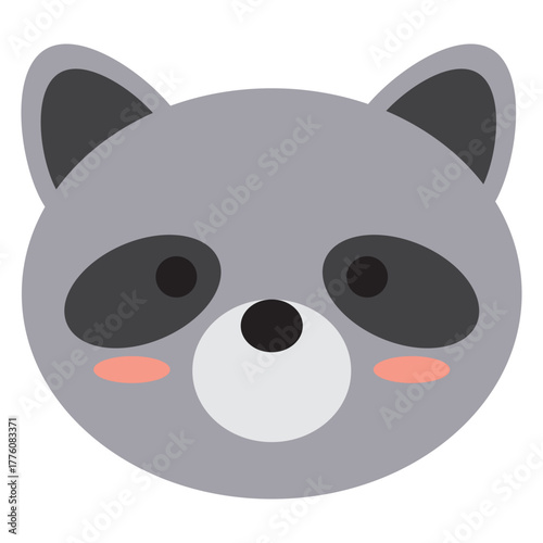 raccoon cute vector