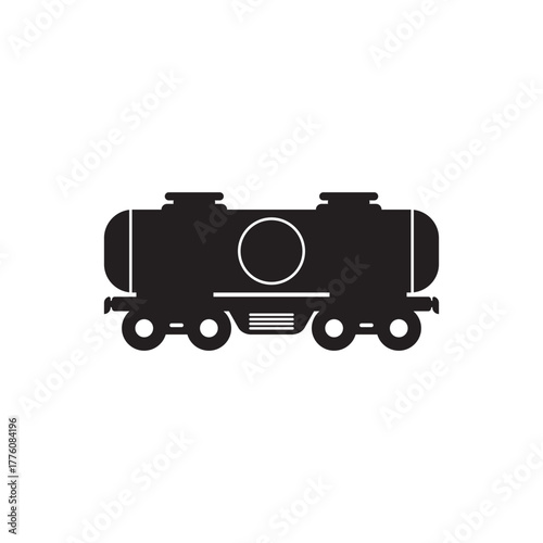 locomotive and wagon icon collection. train and railway freight cars. isolated vector images in simple style