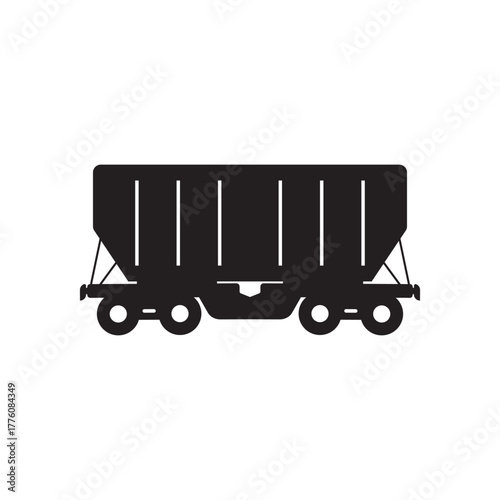 locomotive and wagon icon collection. train and railway freight cars. isolated vector images in simple style