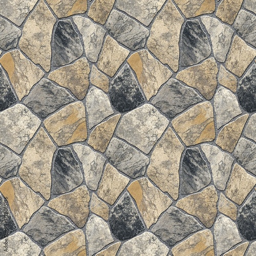 Rustic Stucco Taupe Gray Black Granite Stone Wall Digital Paper Dollhouse | Junk Journal Scrapbook Crafts Decoupage Paper