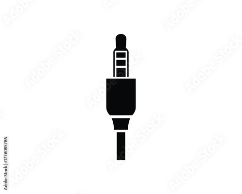 Audio jack plug icon symbol