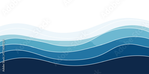 Abstract blue wave background vector illustration with curved lines perfect for website headers and graphic design projects