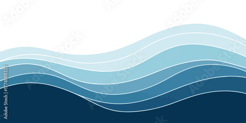 Abstract blue wave background vector illustration with gradient color perfect for website banner or presentation template