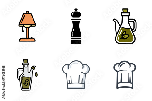 Jewelry Care, Storage, and Wearing Icons Set: Cleaning, Organizing, and Styling Precious Accessories