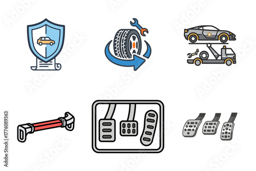 Travel and Hospitality Services Icon Set with Laundry, Luggage, Hotel Reception, Pilot, and Flight Tag