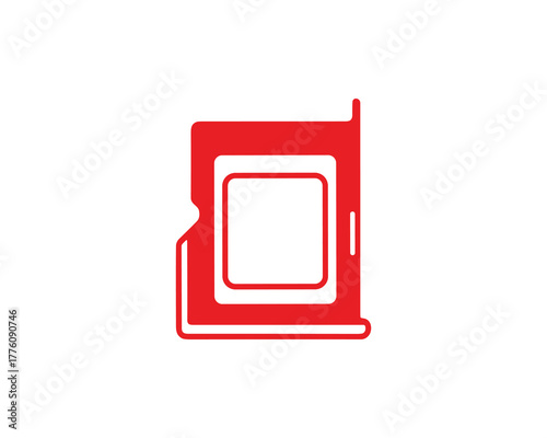 SIM Card Tray Slot Icon Mobile Phone Accessory Symbol