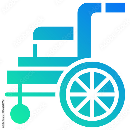 wheel chair gradient fill icon