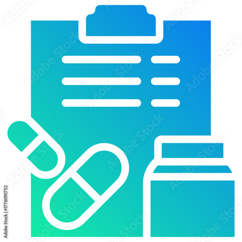 clipboard gradient fill icon