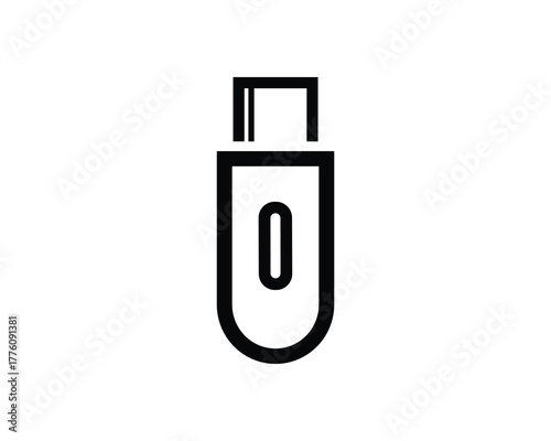 USB flash drive icon memory stick data storage symbol