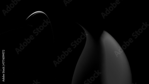 Fotografie Abstract Curves in Darkness