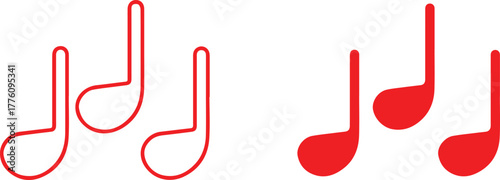 musical notes, minimalist, black and white, line art  minimal black and white, abstract, stylized, modern, simple, clean design