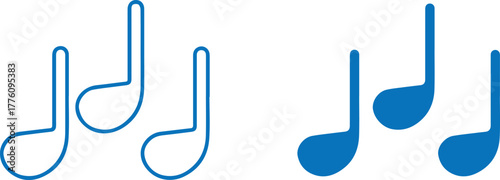 musical notes, minimalist, black and white, line art  minimal black and white, abstract, stylized, modern, simple, clean design