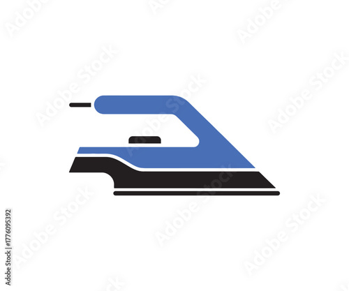 Minimal iron icon isolated on clean background