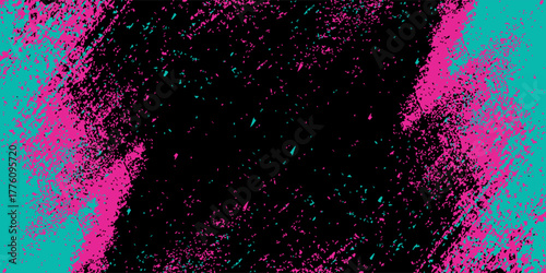 Car sticker wrap banner abstract sporty lines pink blue greenish grunge color combination brush storm thunder modern pattern racing motorsport.