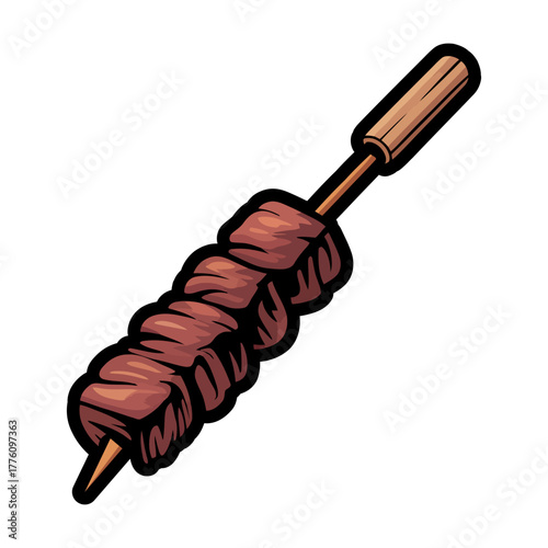 Kebab delicious food vector