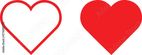 simple red heart shape minimal heart icon flat design, minimalist, simple, shape, love symbol, valentine's day design, minimalist heart illustration