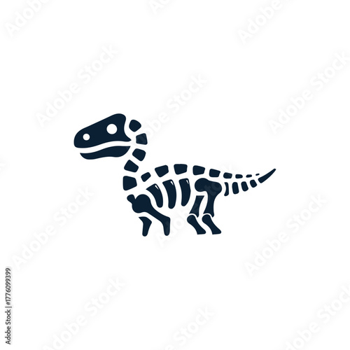 Dinosaurus Bone Fossil Logo