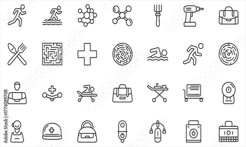 Line Icons Collection Symbol Set for Diverse Visual Communication