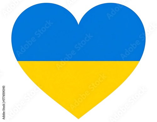 Free Download A heart-shaped graphic displaying blue and yellow horizontal bands against a white background - GFXLoad