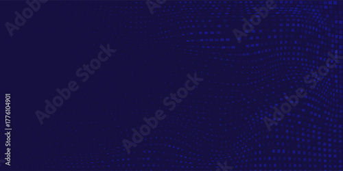 Abstract blue wavy halftone background. Dot pop art sport style design abstract