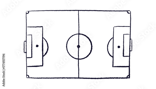 Football field. Sports ground for team ball game