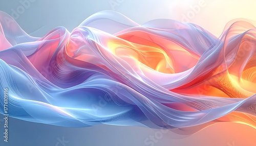 abstract background with flowing lines, smooth curves, soft gradients, minimal design