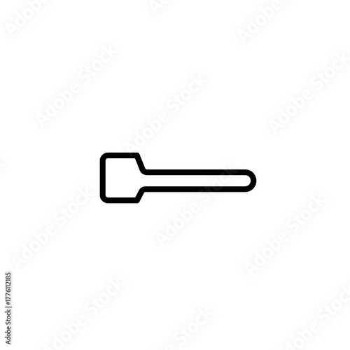 Simple Black Outline of a Socket Wrench Tool Design