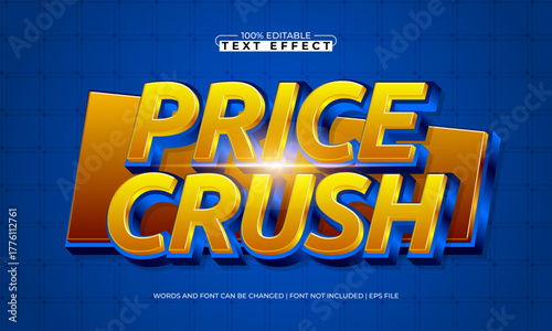 price crush editable special offer text effect for shopping promotion