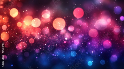 Abstract Bokeh Lights Colorful Background