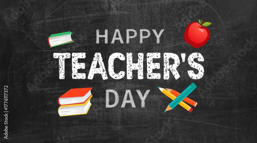 back to school concept with chalkboard and educational theme