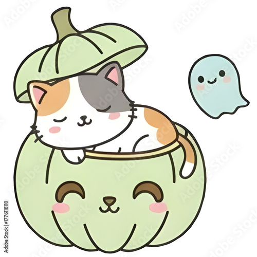 Cat on Halloween