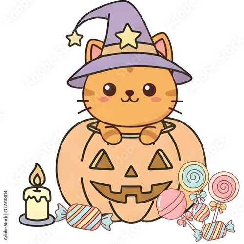 Cat on Halloween