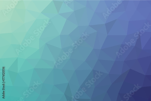 Blue and Teal Polygon Abstract Background with Smooth Gradient Design, Modern Geometric Low Poly Pattern, Cool Color Texture for Wallpaper, Web, and Creative Digital Art Projects