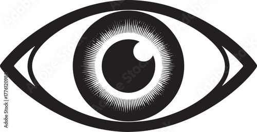 Human eye graphic design concept vision sight view look observation art