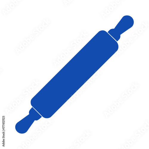 Baking bliss with rolling pin icon, culinary arts