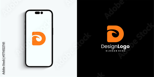 Modern Abstract Letter D Logo Design for Branding and Mobile Applications